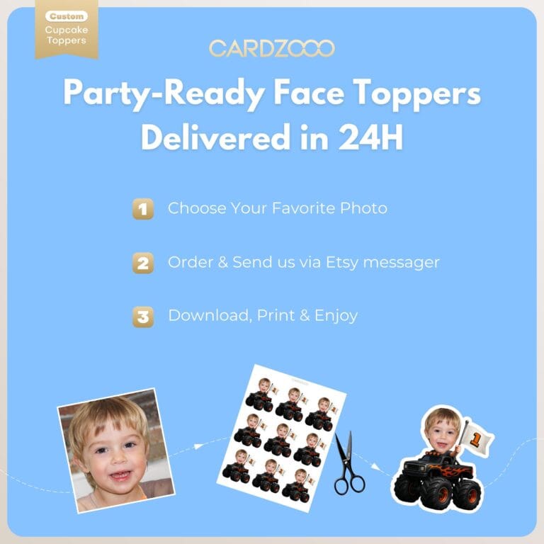 Monster Truck Custom Cupcake Toppers - Image 3