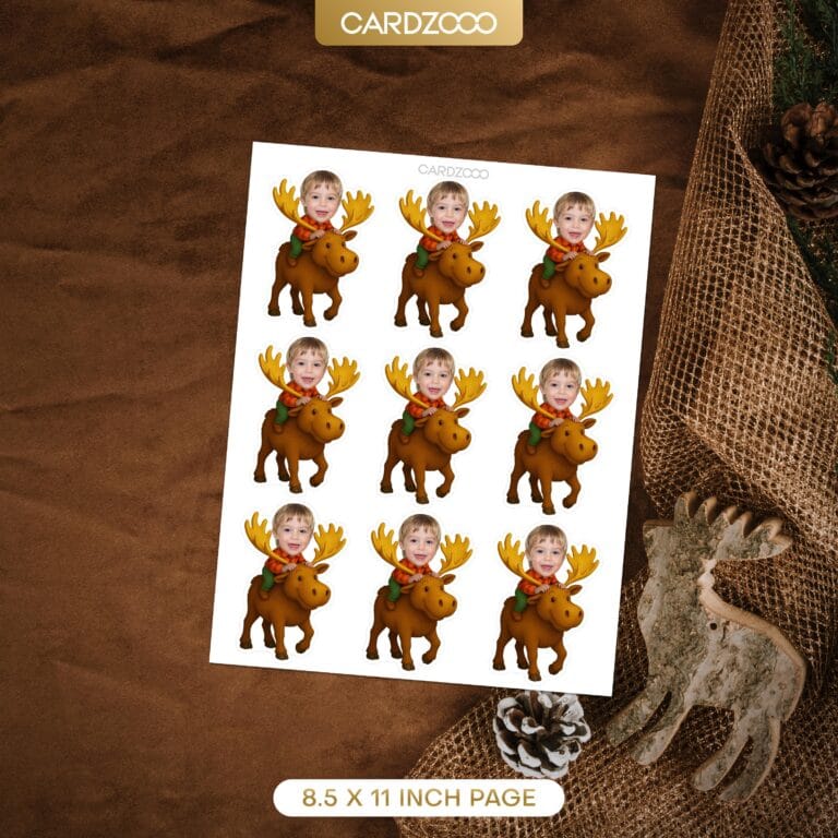 Moose Custom Face Cupcake Toppers - Image 2