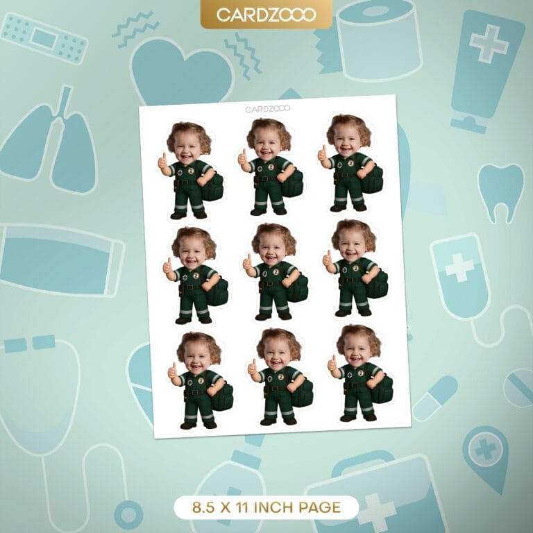 Paramedic Personalized Face Cupcake Toppers - Image 2