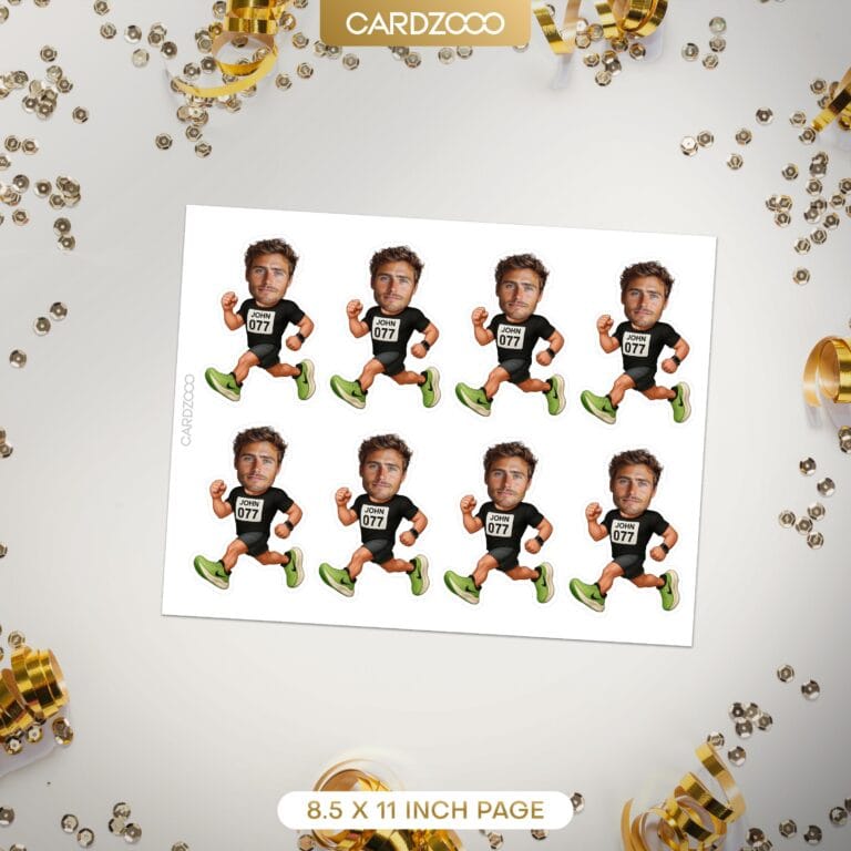 Runner Face Cupcake Toppers - Image 2