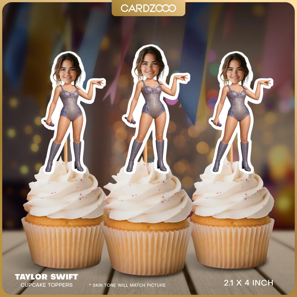 Swiftie Face Cupcake Toppers