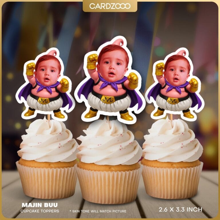 MAJIN BUU Custom Face Cupcake Toppers
