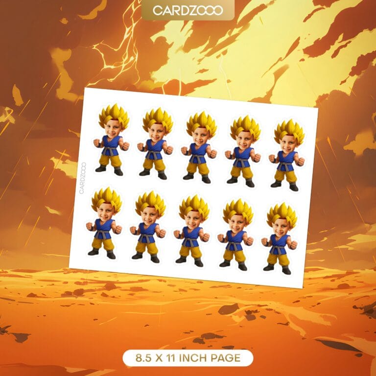 Super Saiyan Custom Face Cupcake Toppers - Image 2