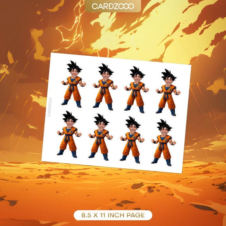 Son Goku Custom Face Cupcake Toppers - Image 2