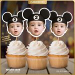 Mouse Ears Custom Face Cupcake Topper