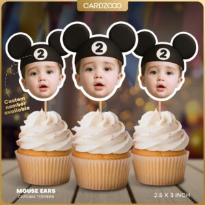 Mouse Ears Custom Face Cupcake Topper