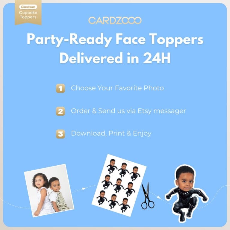 Comic Super Hero Custom Face Cupcake Toppers - Image 3