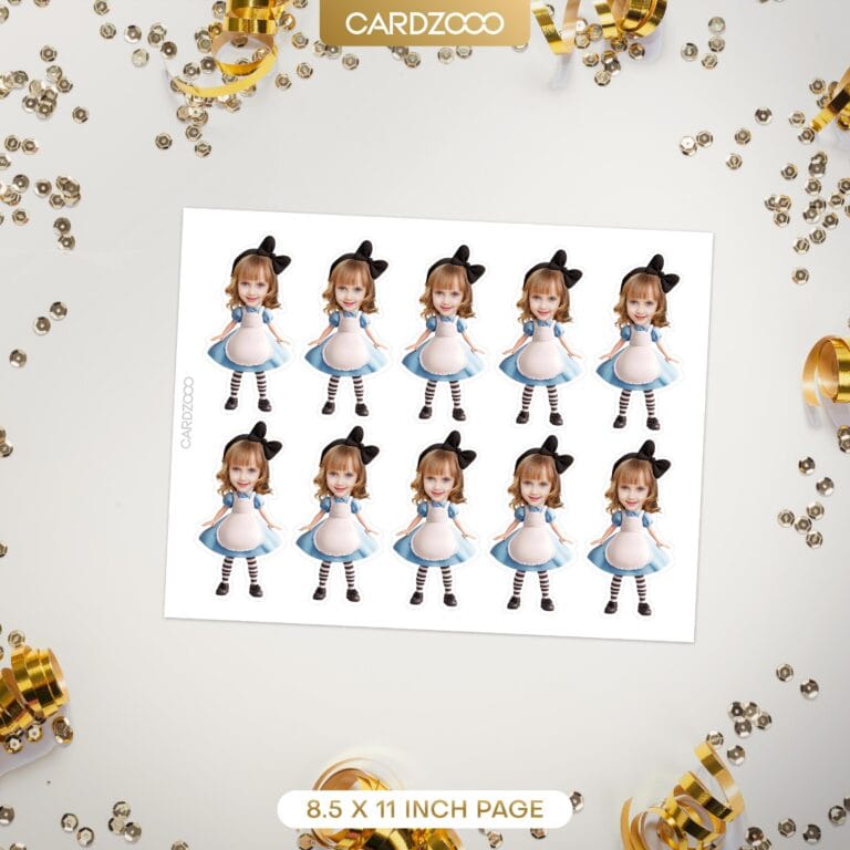 Alice's Dreamland Custom Face Cupcake Toppers - Image 2