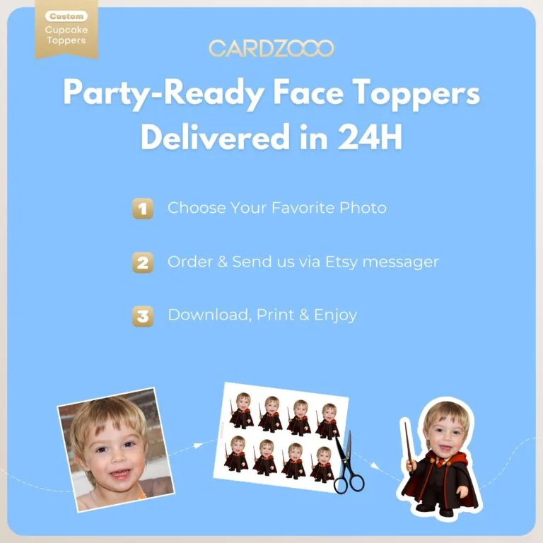 Wizard Custom Face Cupcake Toppers - Image 3