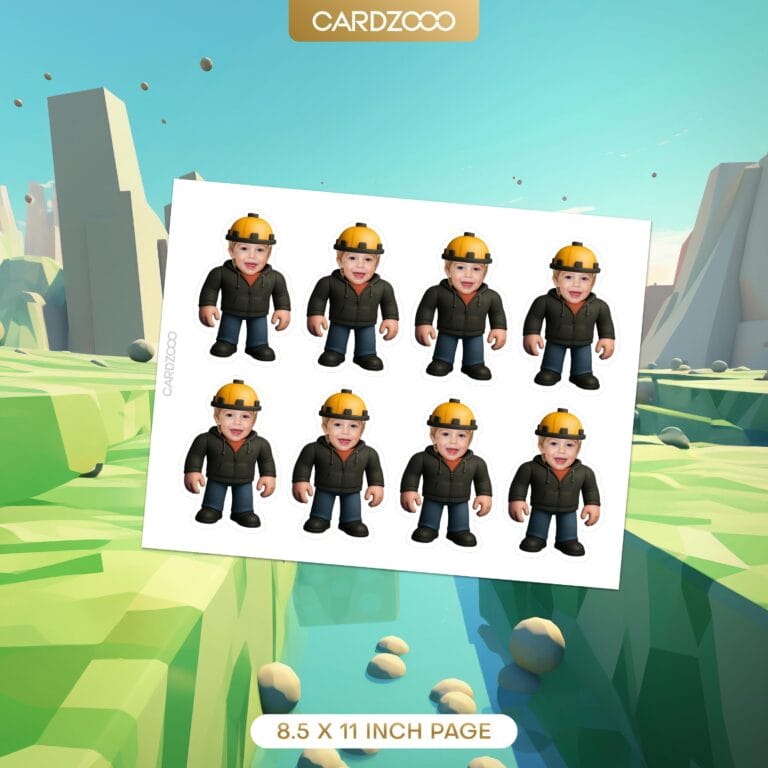 Construction Avatar Custom Face Cupcake Toppers - Image 2