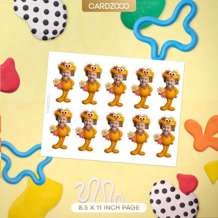 Zoe Personalized Custom Face Cupcake Toppers - Image 2