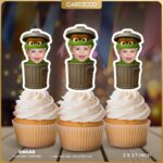 Oscar the Grouch Personalized Face Cupcake Toppers