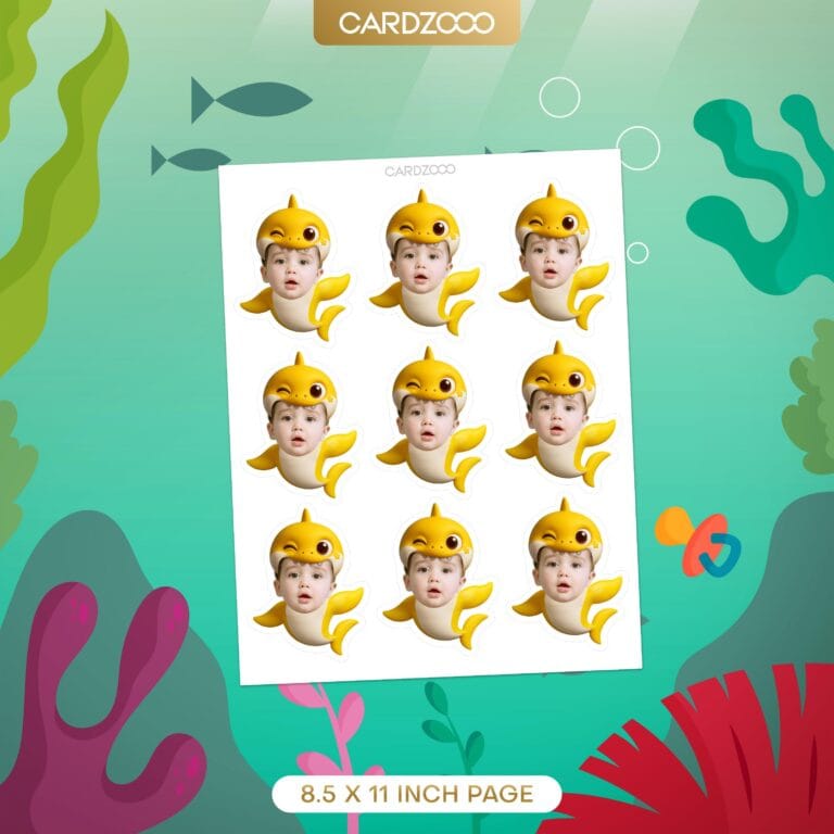 Baby Shark Custom Face Cupcake Toppers - Image 2