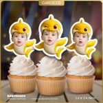 Baby Shark Custom Face Cupcake Toppers