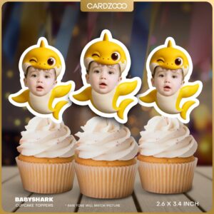Baby Shark Custom Face Cupcake Toppers