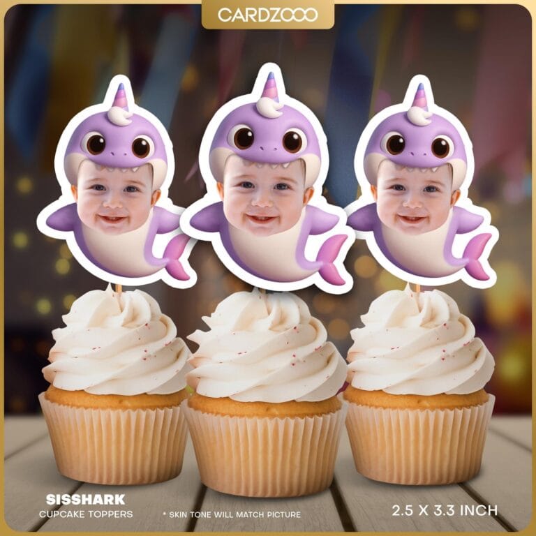 SisShark Custom Face Cupcake Toppers