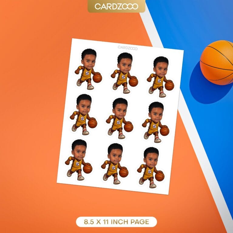 Lakers Basketball Custom Face Cupcake Toppers - Image 2