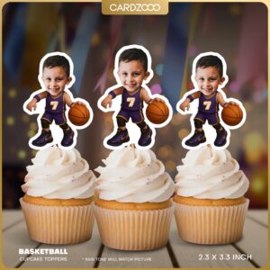 Lakers Jersey Custom Face Cupcake Toppers