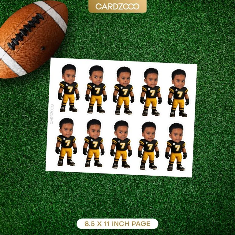 Pittsburgh Steelers Personalized Face Cupcake Toppers - Image 2