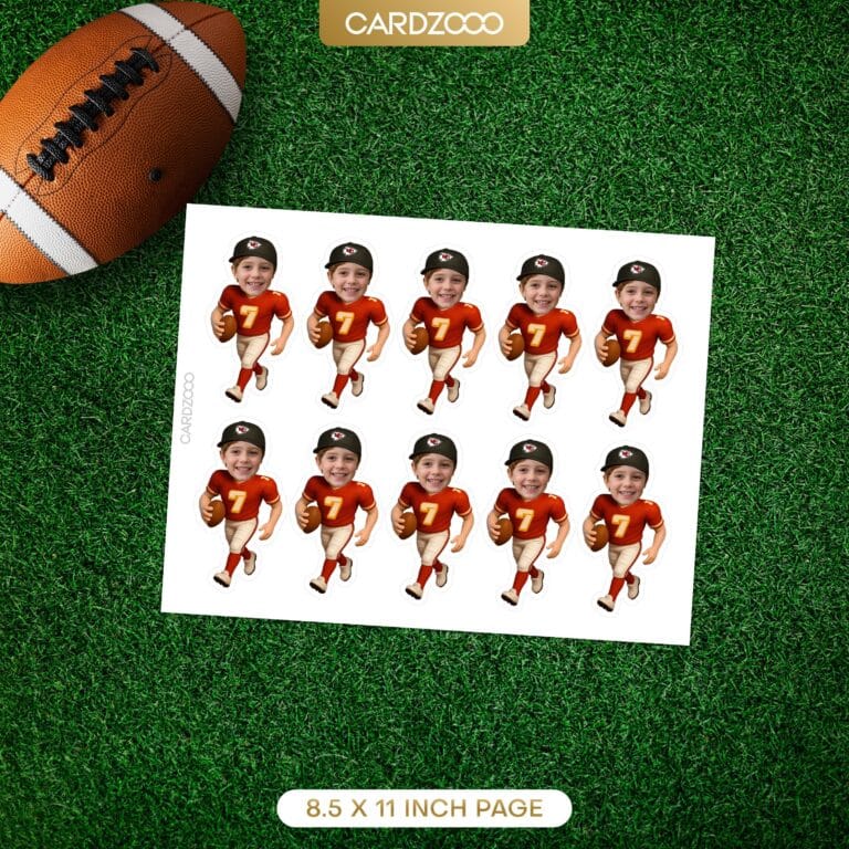 Kansas City Chiefs Custom Face Cupcake Toppers - Image 2