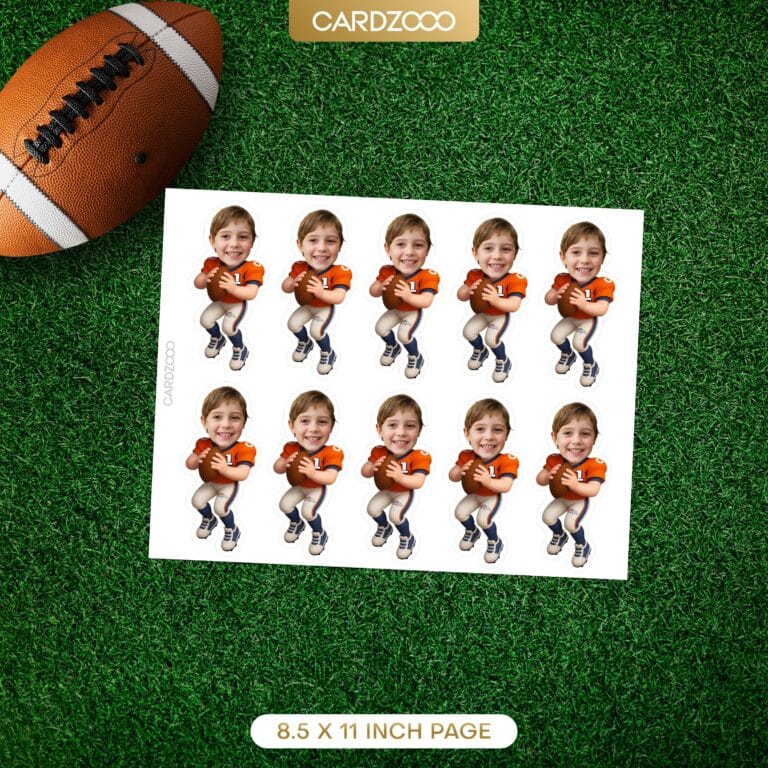 Denver Broncos Birthday Custom Face Cupcake Toppers - Image 2