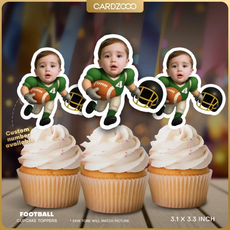 Philadelphia Eagles Personalized Face Cupcake Toppers
