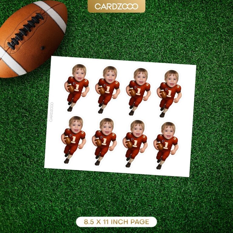 Atlanta Falcons Birthday Custom Face Cupcake Toppers - Image 2