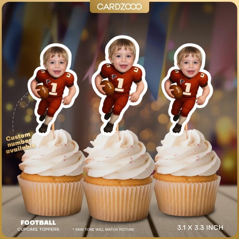 Atlanta Falcons Birthday Custom Face Cupcake Toppers