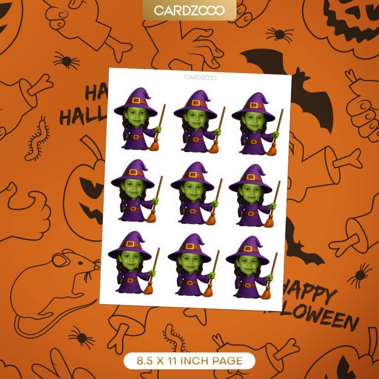 Green Witch Custom Face Cupcake Toppers - Image 2