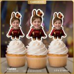 Labubu Checkmate King Custom Face Cupcake Toppers