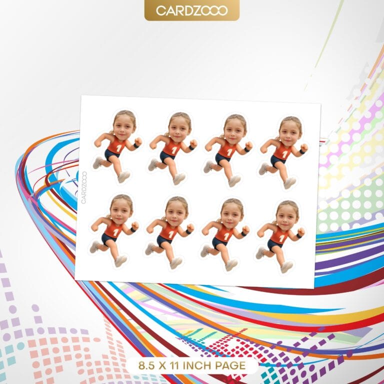 Athletic Girl Custom Face Cupcake Toppers - Image 2