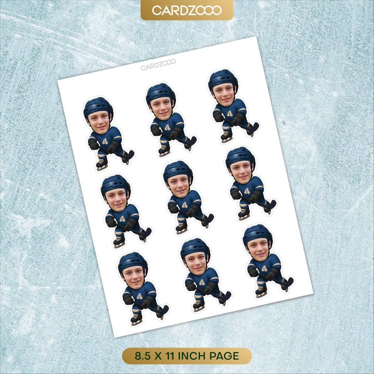 Ice Hockey Custom Face Cupcake Toppers - Image 2