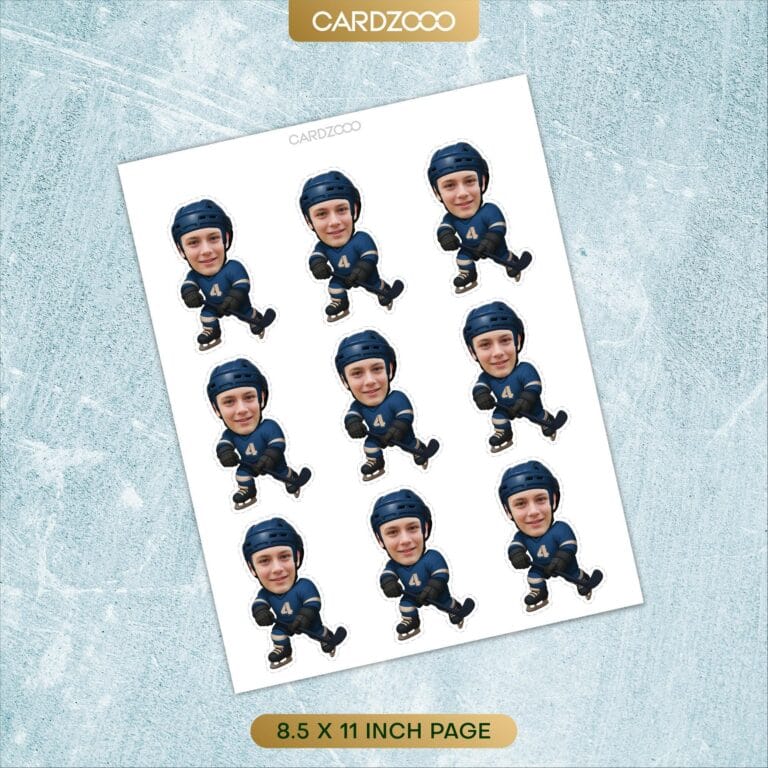 Ice Hockey Custom Face Cupcake Toppers - Image 2