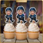 Ice Hockey Custom Face Cupcake Toppers