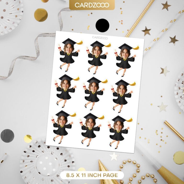 Graduation Custom Face Cupcake Toppers With Heels - Image 2