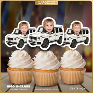 Mercedes AMG G-Class Custom Face Cupcake Toppers