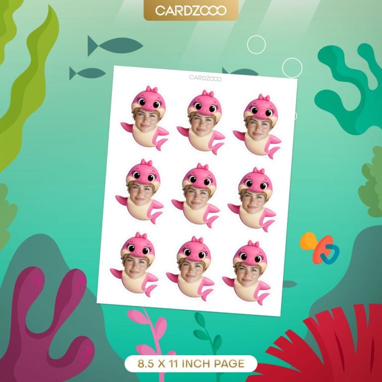 Mommy Shark Custom Face Cupcake Toppers - Image 2