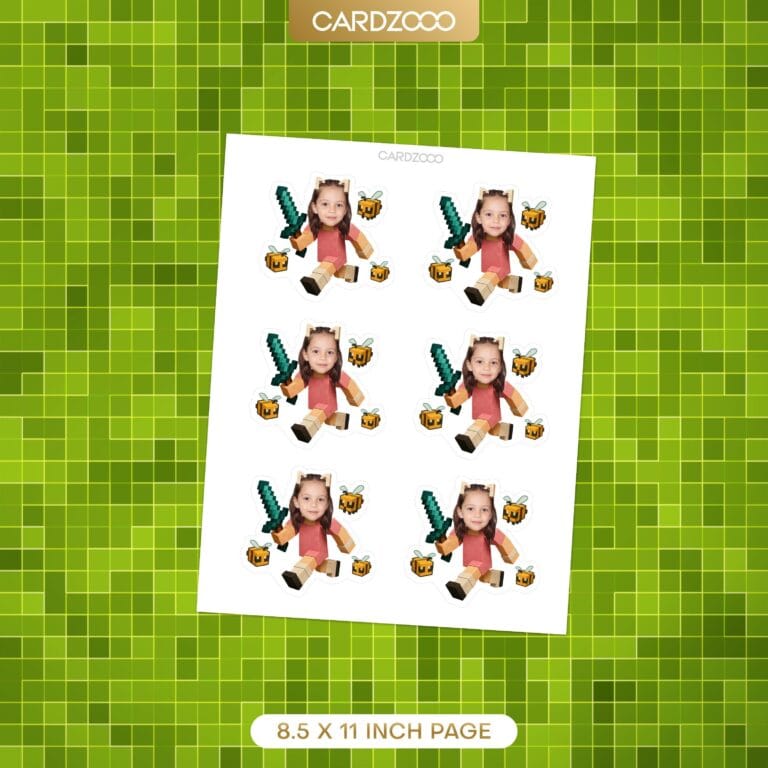 Diamond Sword Girl Custom Face Cupcake Toppers - Image 2