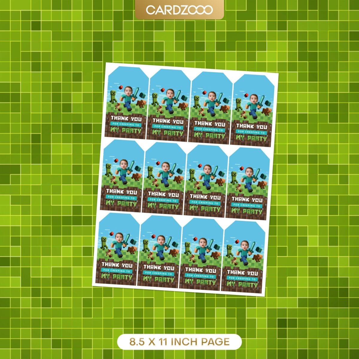 Gamer Custom Face Thank You Tag - Image 2