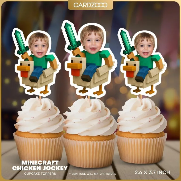 Chicken Jockey Custom Face Cupcake Toppers