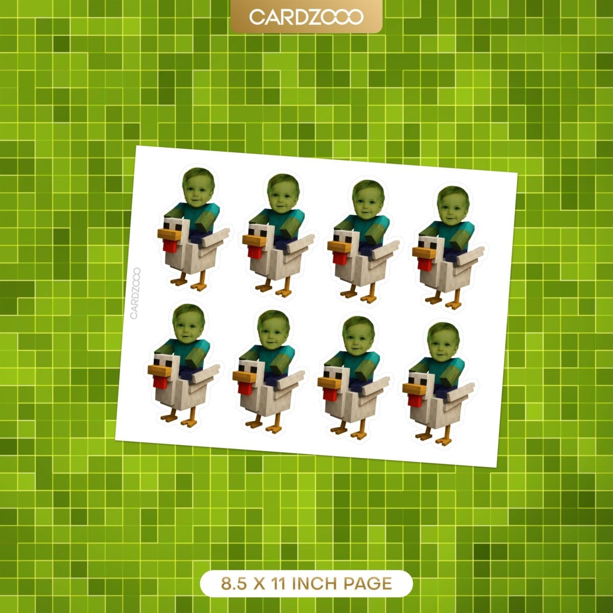 Creeper Custom Face Cupcake Toppers - Image 2