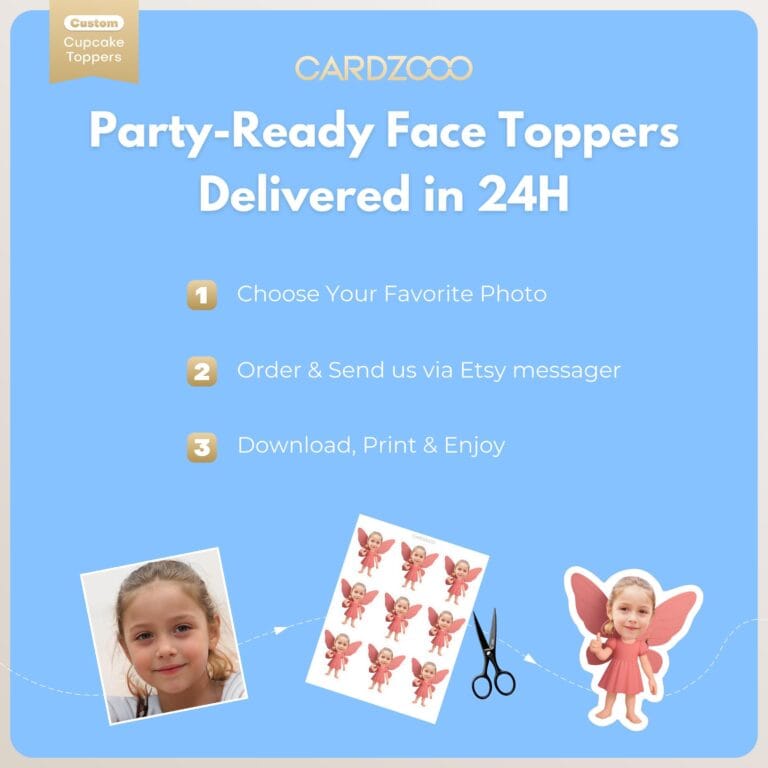 Fairy Custom Face Cupcake Toppers - Image 3