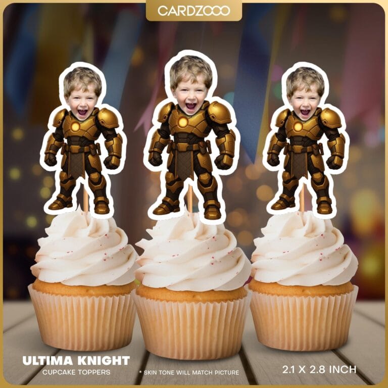 Ultima Knight Custom Face Cupcake Toppers