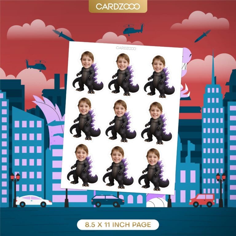Godzilla Custom Face Cupcake Toppers - Image 2