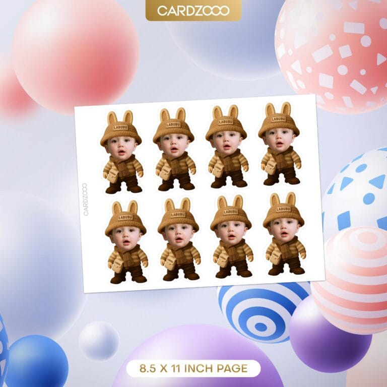 Labubu 3rd Gen Custom Face Cupcake Toppers - Image 2