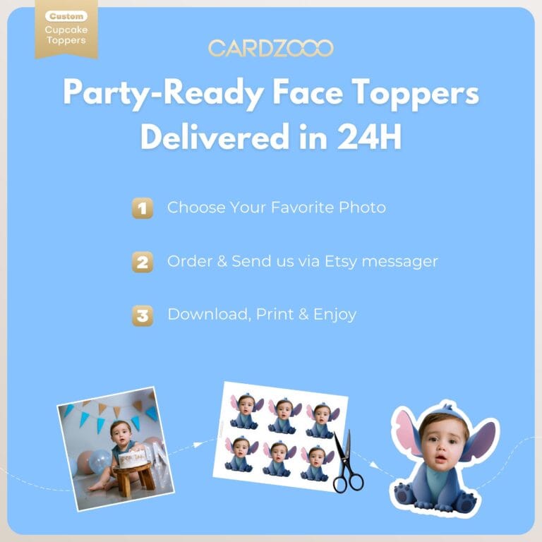 Stitch Custom Face Cupcake Toppers - Image 3