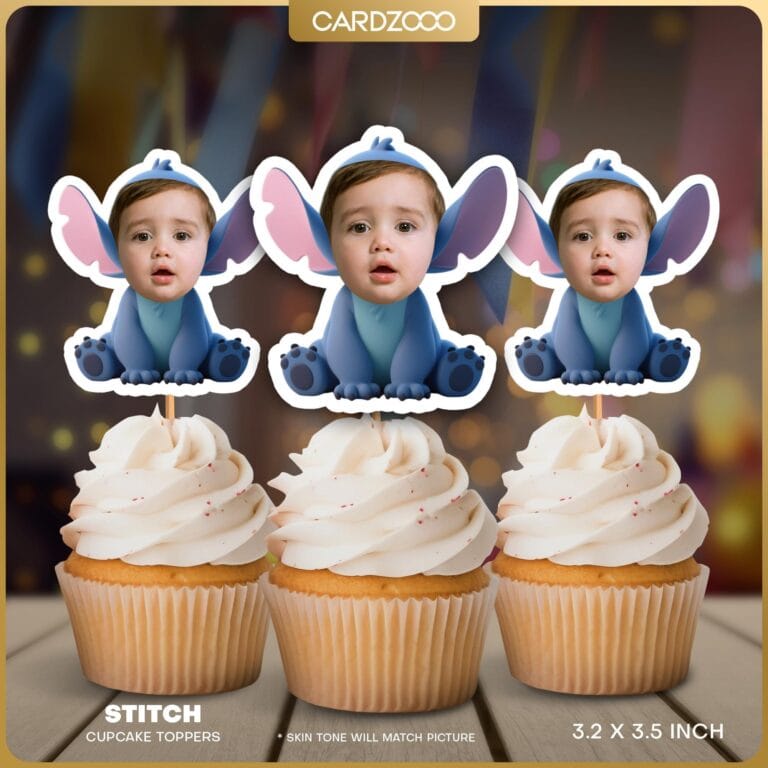 Stitch Custom Face Cupcake Toppers