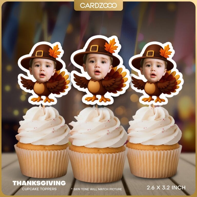 Turkey Custom Face Cupcake Toppers