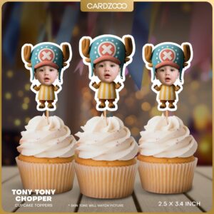 Custom Face Tony Tony Chopper Cupcake Toppers