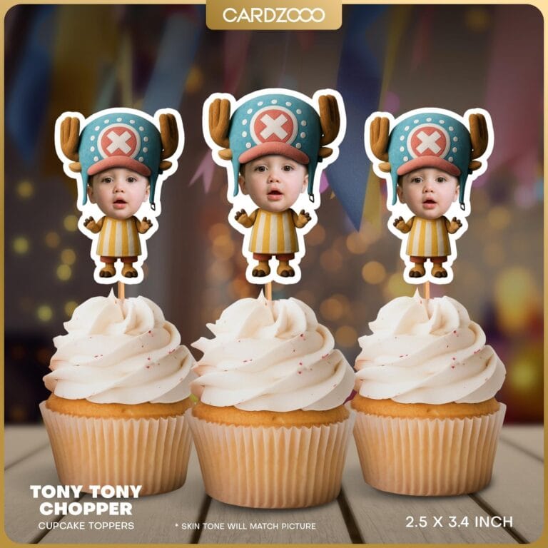Custom Face Tony Tony Chopper Cupcake Toppers